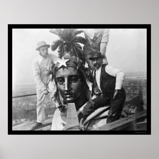 Pôster Estátua da Liberdade no topo do Capitólio 1920 (Frente)