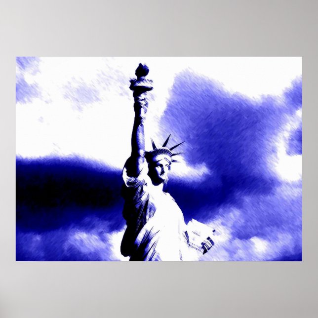 Pôster Estátua da Liberdade Pop (Frente)