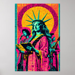 Poster Estátua da Liberdade Pop Art
