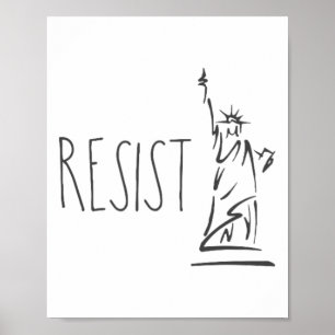 Poster Estátua Da Liberdade Pro Imigração Resiste