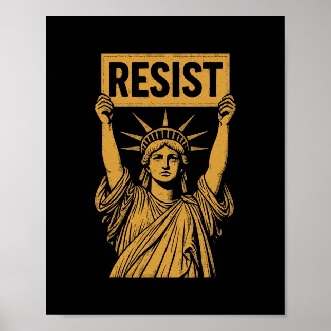 Poster Estátua da Resistência da Liberdade Protesto Rebel (Frente)