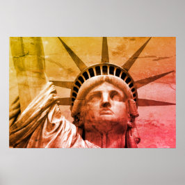 Poster Estátua de Arte pop da Liberdade em Nova Iorque