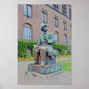 Poster Estátua de Hans Christian Andersen, Copenhaga