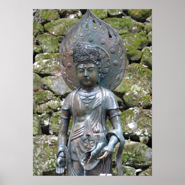 Pôster Estátua de Kannon (Kwan Yin) no Monte Kurama (Frente)