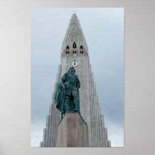 Poster Estátua de Leif Erikson, Islândia