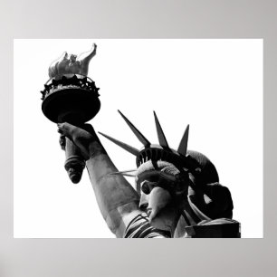 Poster Estátua de Liberdade Preta e Branca