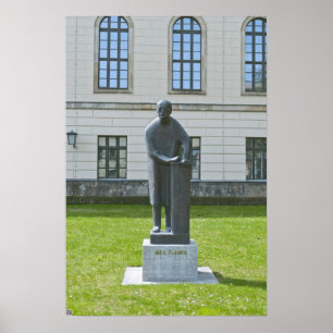 Pôster Estátua de Max Planck em Berlim
