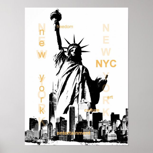 Poster estátua de Nova Iorque nyc da liberdade pop (Frente)