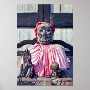 Poster Estátua de Pindola Bharadvaja em Nara - Japão