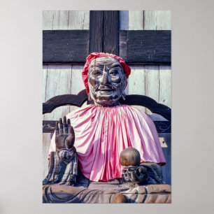 Poster Estátua de Pindola Bharadvaja em Nara - Japão