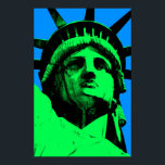 Poster Estátua de pop Art da Liberdade<br><div class="desc">Este design apresenta uma ilustração da famosa Estátua da Liberdade em Nova Iorque num estilo Pop.</div>