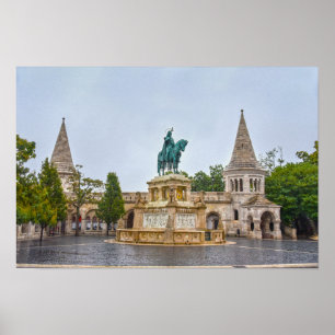 Poster Estátua de São Estêvão, Budapeste, Hungria
