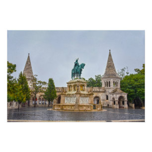 Pôster Estátua de São Estêvão, Budapeste, Hungria