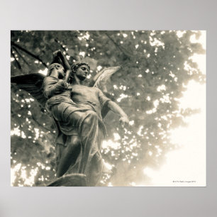 Pôster Estátua de St Michael, cemitério de Pere Lachais