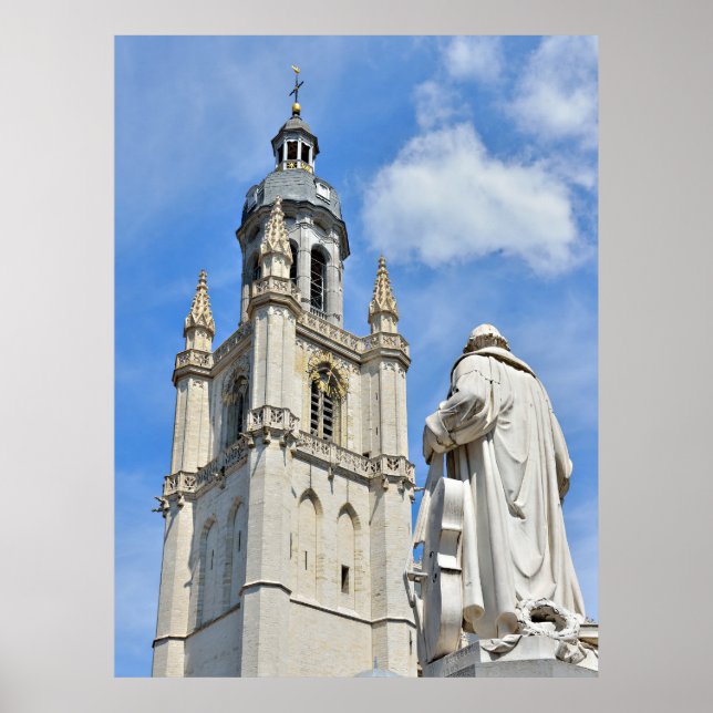 Poster Estátua do compositor Adrien Francois Servais, Hal (Frente)