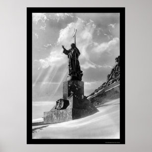 Pôster Estátua do cristo nos Andes 1904