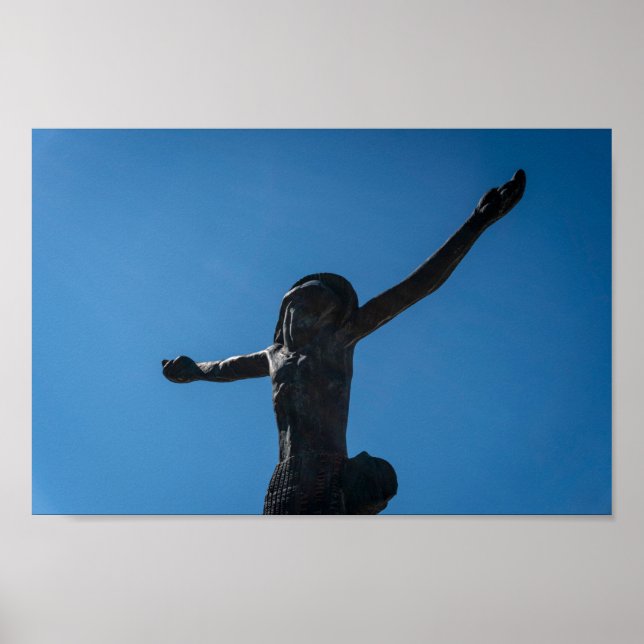 Poster Estátua do Cristo Risen, Medjugorje, Bósnia (Frente)