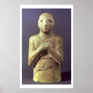 Poster Estátua do deus Utu, Mesopotâmico, c.2400 BC (li