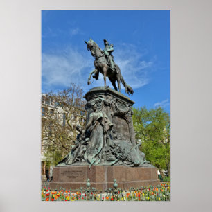 Poster Estátua do general Faidherbe, Lille, França