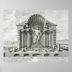 Poster Estátua do olímpico Zeus, feita por Phidias no