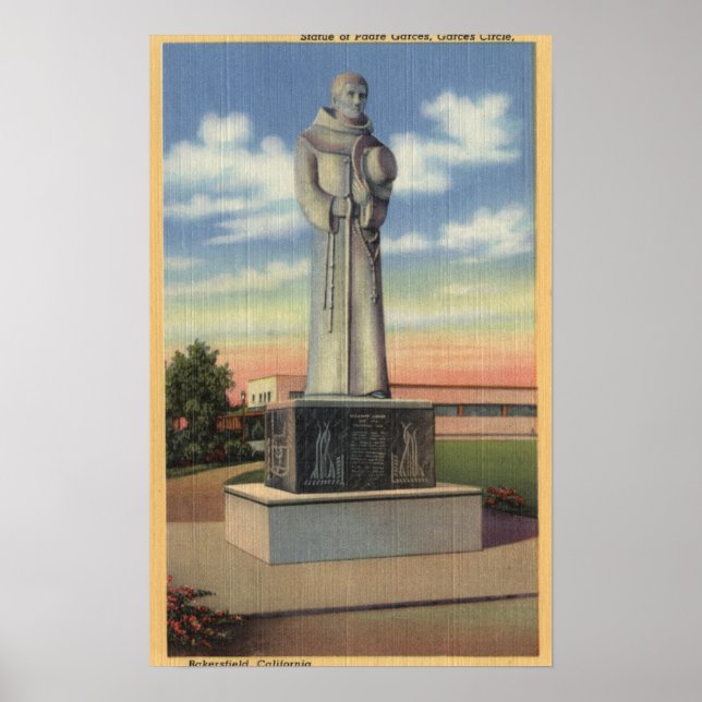 Poster Estátua do Padre no Círculo de Garces (Frente)