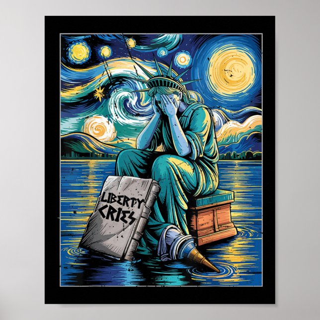 Poster Estátua Engraçada De Crimes De Liberdade, Van Gogh (Frente)