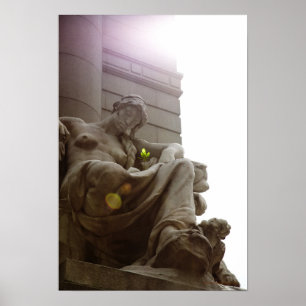 Pôster Estátua indiana americana do Museu Nacional