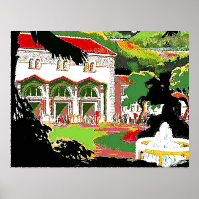 Pôster Estátua Jackson em Quadrado (Frente)