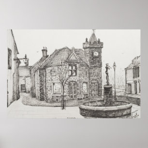 Pôster Estátua Kirriemuir Scotland 2007 de Peter Pan