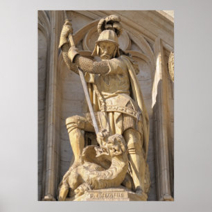 Pôster Estátua medieval do Arcanjo Miguel