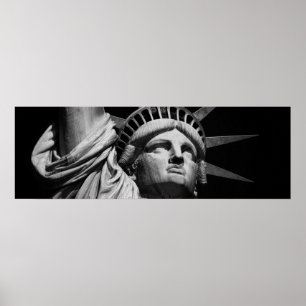 Poster Estátua Preta e Branca da Liberdade, Nova York