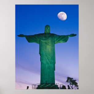Poster Estátua Redentora do Cristo  Rio de Janeiro Brasil