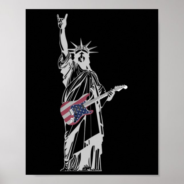 Poster Estátua Rocking Da Liberdade 4 De Julho (Frente)
