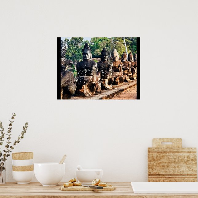 Poster Estátuas de Deus de Angkor Thom (Cozinha)