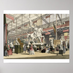 Poster Estátuas na seção de Bélgica do grande Exhibi