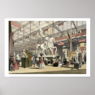 Pôster Estátuas na seção de Bélgica do grande Exhibi