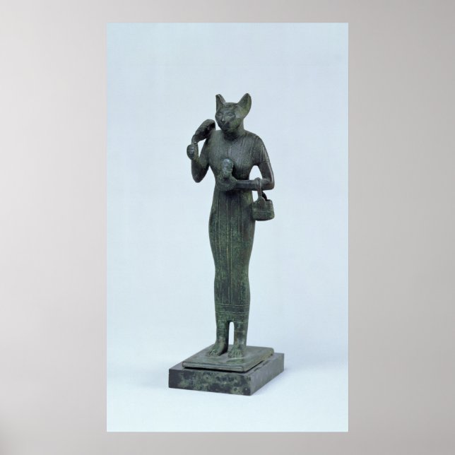 Poster Estatueta da Deusa Bastet (Frente)