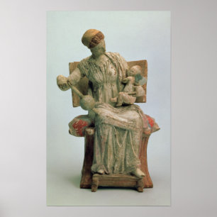 Pôster Estatueta do Afrodite que joga com Eros