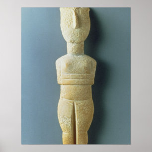 Poster Estatueta fêmea, Cycladic adiantado, c.2800-2300