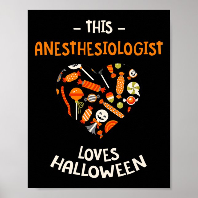 Poster Este Anestesiologista Adora Anestesista de Hallowe (Frente)