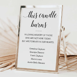 Poster Este Candle Queima Em Memória dos Nomes Amados Cas
