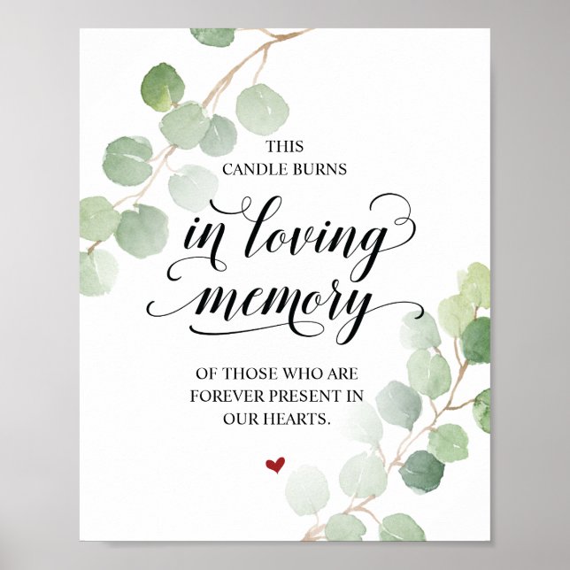 Poster Este candle queima em memória Símbolo Memorial (Frente)