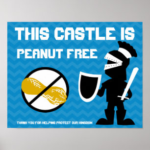 Pôster Este Castelo é Peanut Free Guardado por Knight Sig