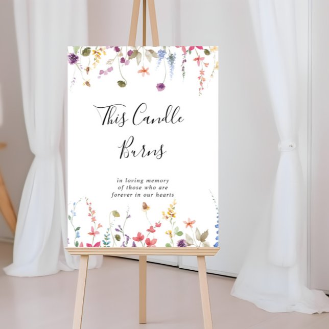 Poster Este castiçal clássico colorido de flores silvestr (Criador carregado)