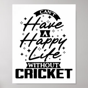 Poster Este Design Único É Uma Escolha Ideal Para Críquet