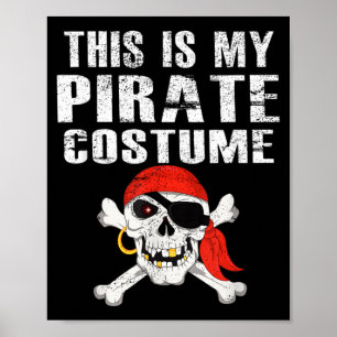 Poster Este É Fantasmas De Pirata Engraçado Vintage Hallo