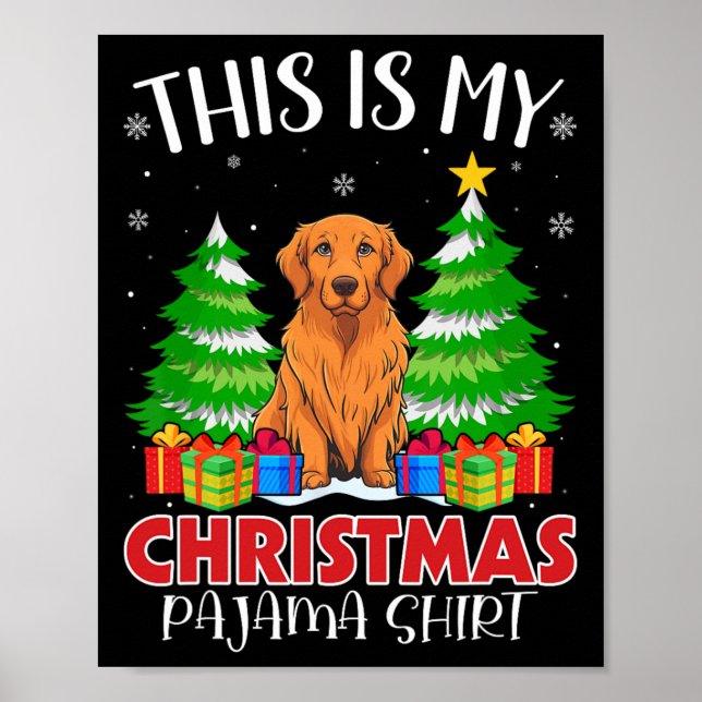 Poster Este É Meu Ouro De Natal Do Pajama Cachorro De Ret (Frente)