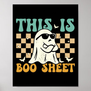 Poster Este É O Boosheet Ghost Retro Halloween Costume Me
