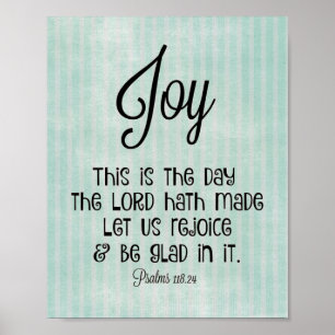Poster Este é o dia em que o Senhor fez a Bíblia Verse