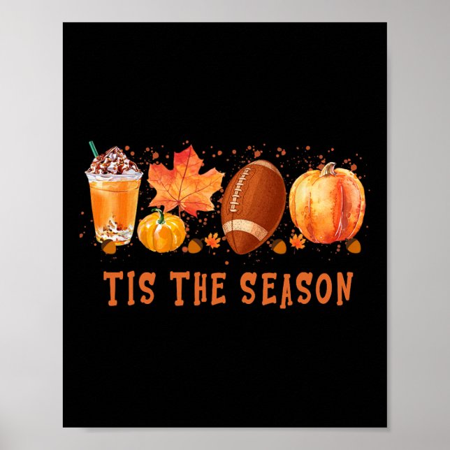 Poster Este É O Halloween De Futebol Do Leopard Pumpkin (Frente)
